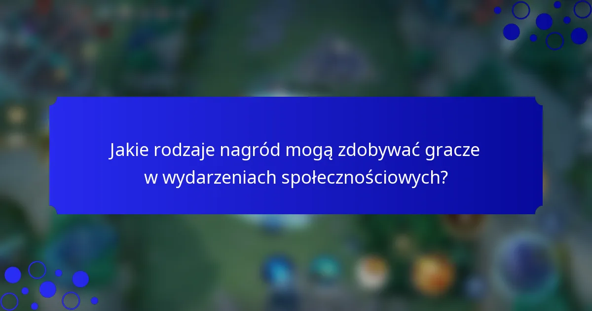 Jakie rodzaje nagród mogą zdobywać gracze w wydarzeniach społecznościowych?