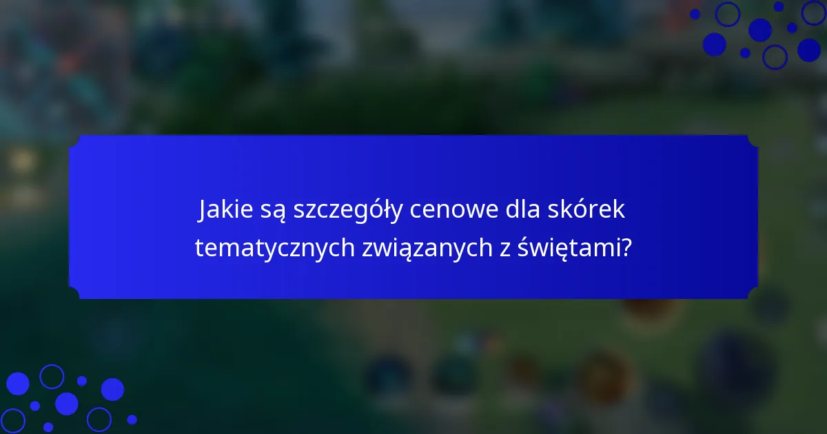 Jakie są szczegóły cenowe dla skórek tematycznych związanych z świętami?