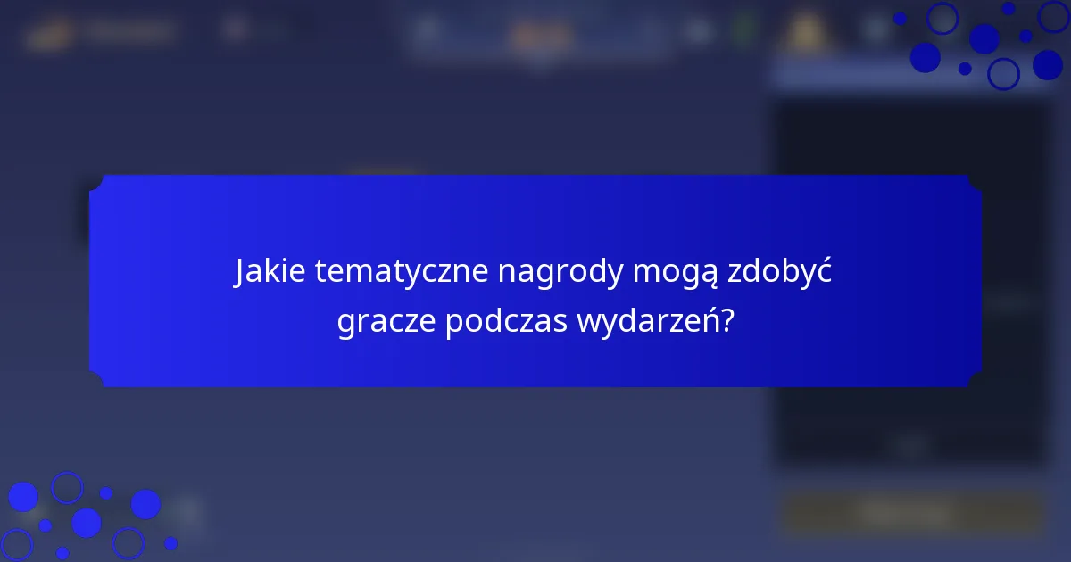 Jakie tematyczne nagrody mogą zdobyć gracze podczas wydarzeń?