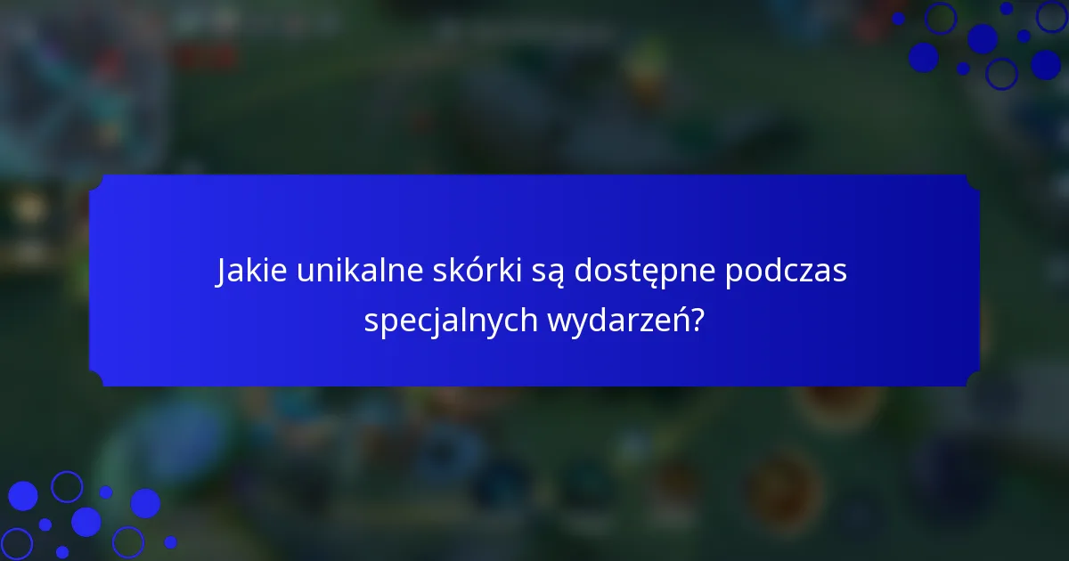 Jakie unikalne skórki są dostępne podczas specjalnych wydarzeń?